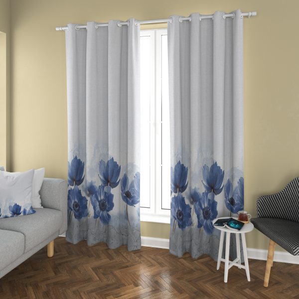 پرده چاپی طرح گل DH012