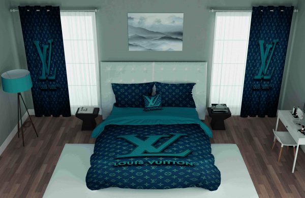 ست پرده و روتختی طرح لویی ویتون Louis Vuitton 2