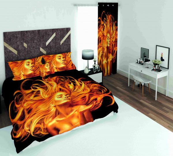 ست پرده و روتختی طرح دختر Girl 12