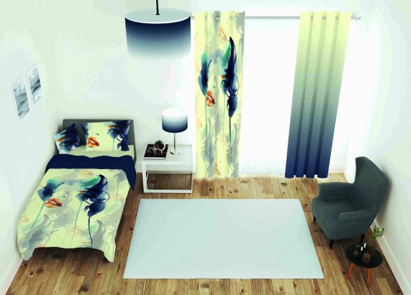 ست پرده و روتختی طرح دختر Girl 13