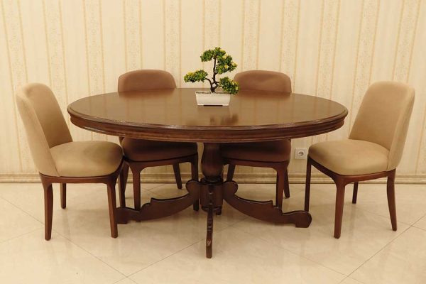 میز بیضی پایه گلدانی صندلی مدیا