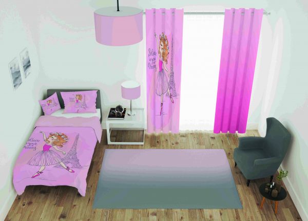 ست پرده و روتختی طرح دختر Girl 25