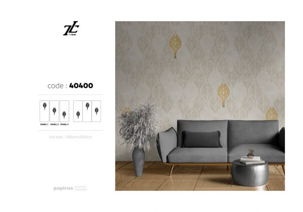 کاغذ دیواری طرح برگ کد 40400