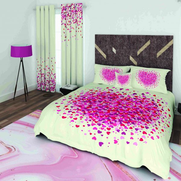 ست پرده و روتختی طرح قلب Heart 8