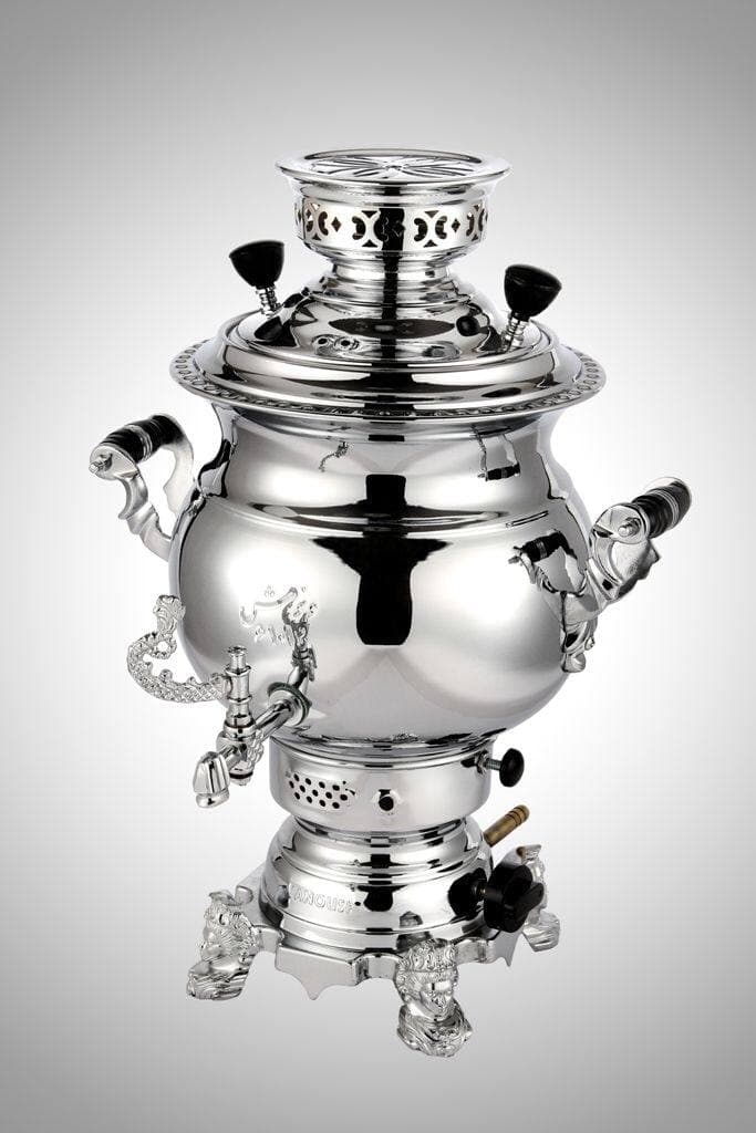 سماور ونوش ۶ لیتری روسی ساده لبه ورق A10