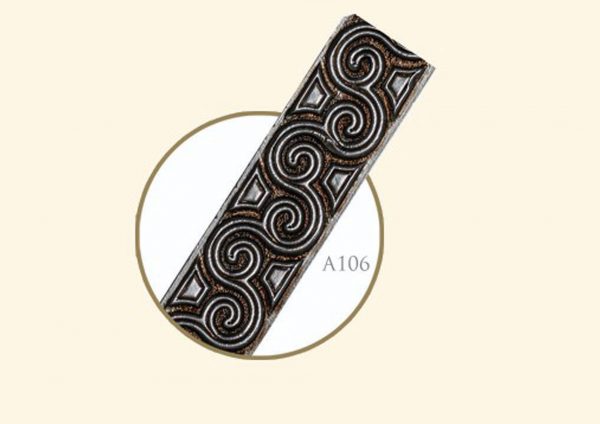 قاب چوبی پرده صاف موج نما مدل گردویی