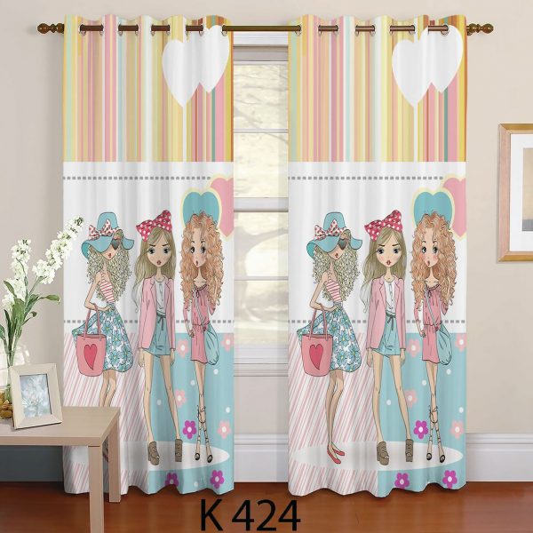 پرده چاپی طرح 3 دختر Z 424