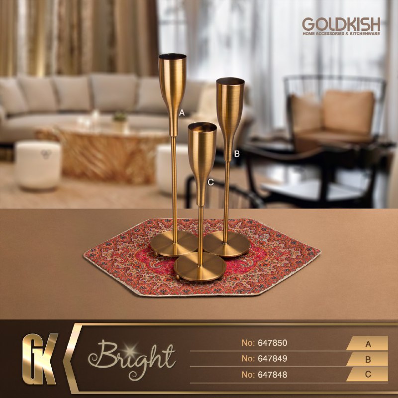 شمعدان کوچک/متوسط/بزرگ مدل ۶۴۷۸۴۸/۴۹/۵۰