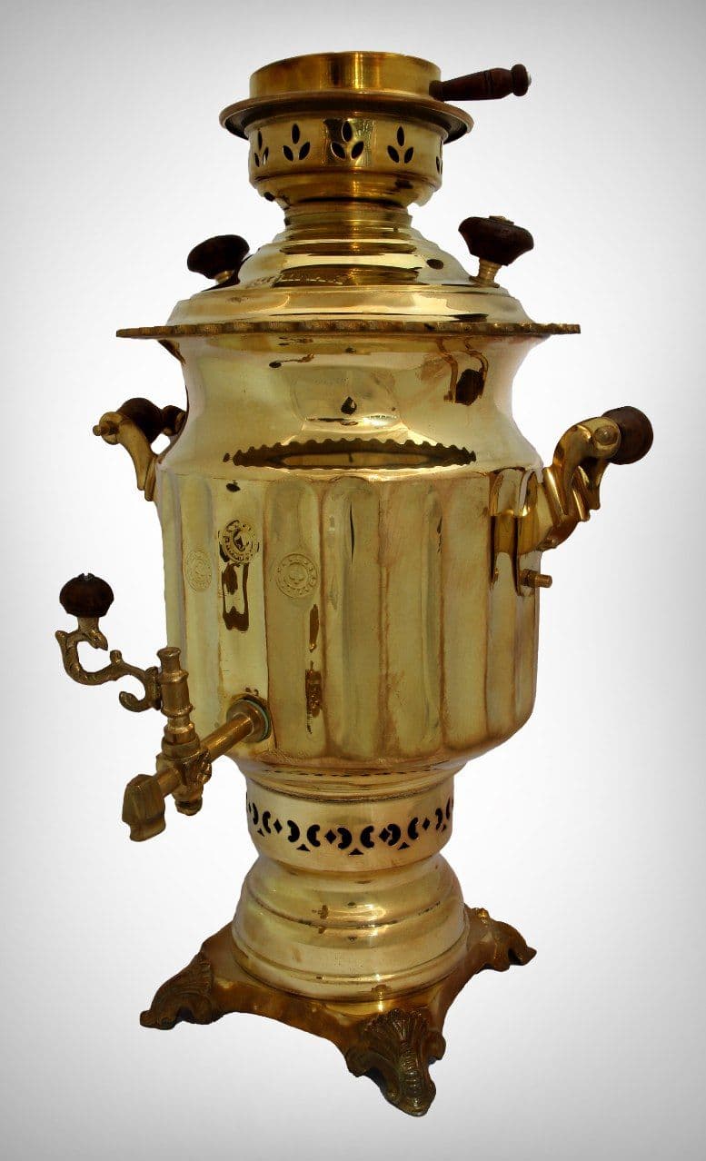 سماور ونوش ۶ لیتری ارکیده لبه ریختگی ساده زغالی A100