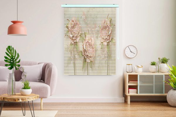 پرده زبرا 3 بعدی طرح گل کد ZB1000