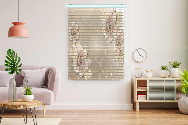 پرده زبرا 3 بعدی طرح گل کد ZB1001