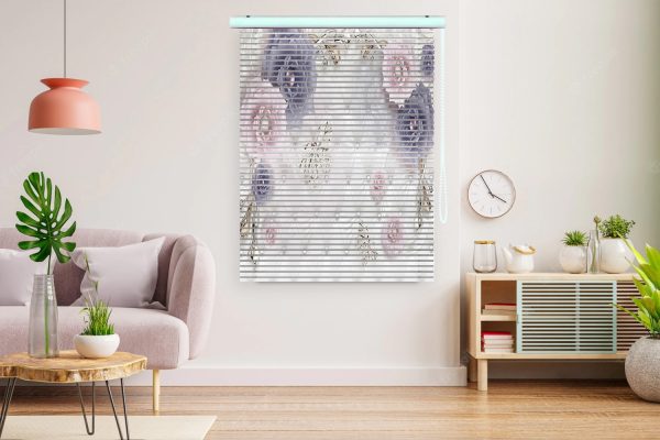 پرده زبرا 3 بعدی طرح گل کد ZB1002