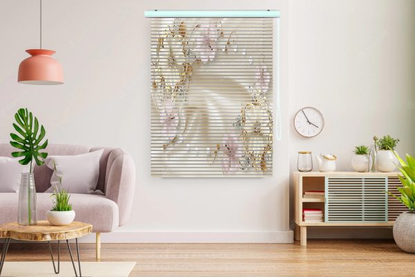 پرده زبرا 3 بعدی طرح جواهر و گل کد ZB1006