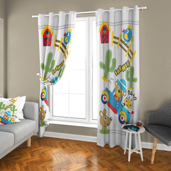 پرده چاپی طرح کودکانه DH1006