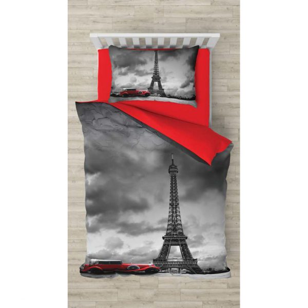 روتختی و ملحفه (تک نفره) طرح پاریس کد 1007
