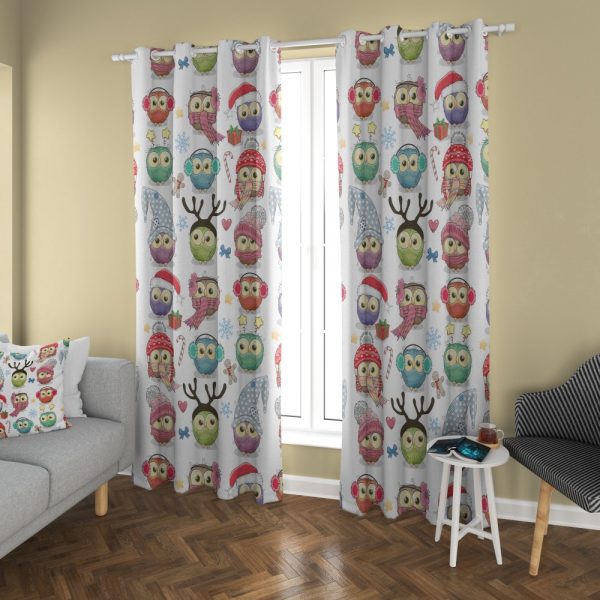 پرده چاپی طرح جغد DH1007