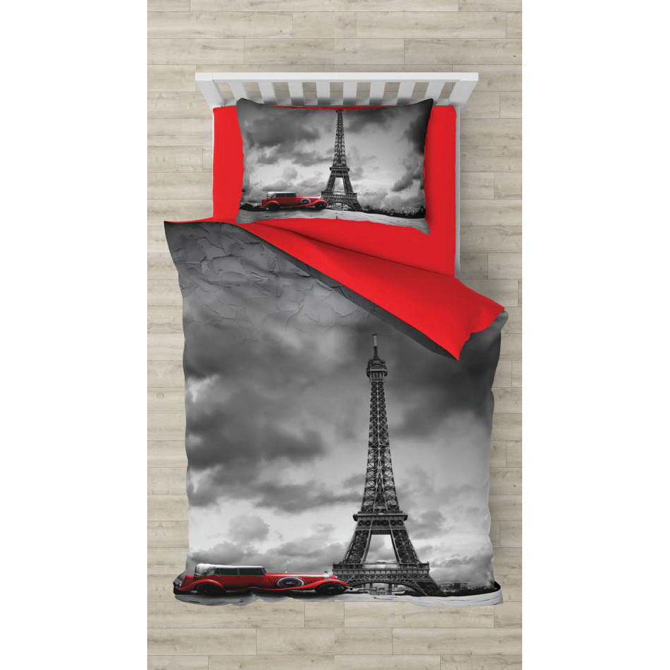روتختی و ملحفه (تک نفره) طرح پاریس کد ۱۰۰۷