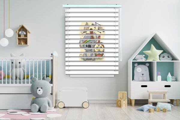 پرده زبرا طرح جغد و کوالا کد Z1008