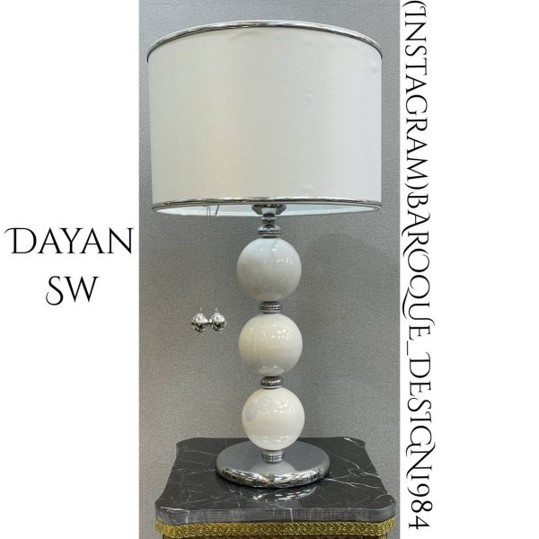 آباژور دایان سفید نقره ایی کد AB1011