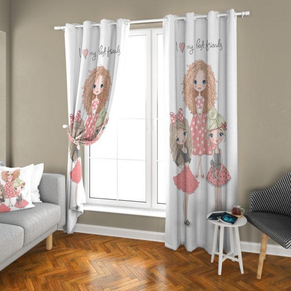 پرده چاپی طرح دختر DH1011