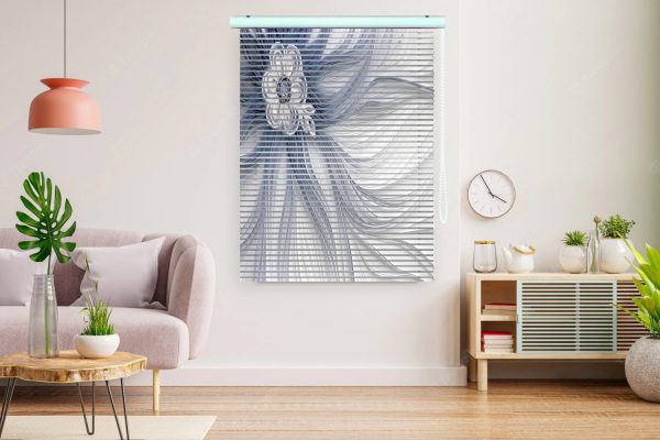 پرده زبرا 3 بعدی طرح گل کد ZB1013