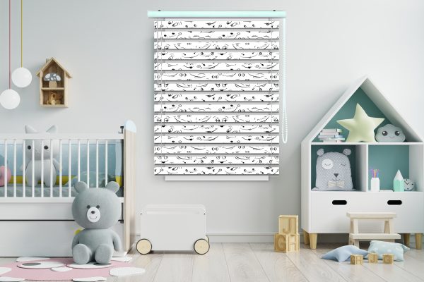 پرده زبرا طرح صورت کد Z1014