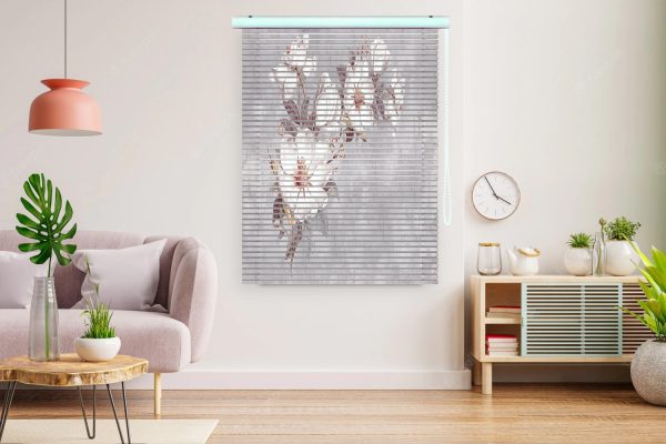 پرده زبرا 3 بعدی طرح گل کد ZB1016