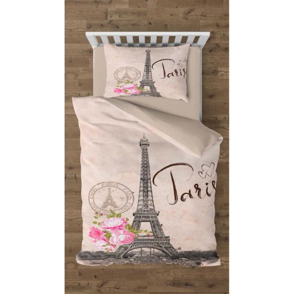 روتختی و ملحفه (تک نفره) طرح پاریس کد 1018