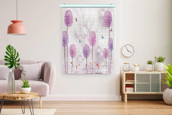 پرده زبرا 3 بعدی طرح گل شاپرک کد ZB1019