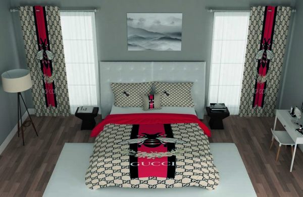 ست پرده و روتختی طرح گوچی Gucci 34