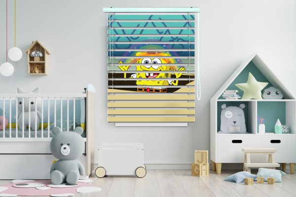 پرده زبرا طرح باب اسفنجی کد Z1020