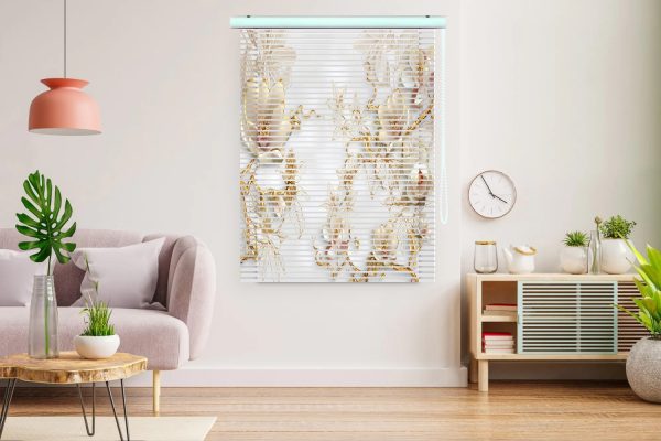 پرده زبرا 3 بعدی طرح گل کد ZB1024