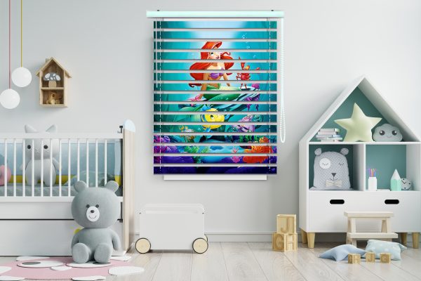 پرده زبرا طرح پری دریایی کد Z1026