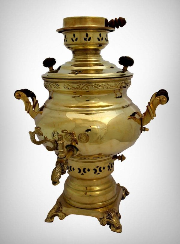 سماور ونوش 5 لیتری عدسی ساده زغالی A103