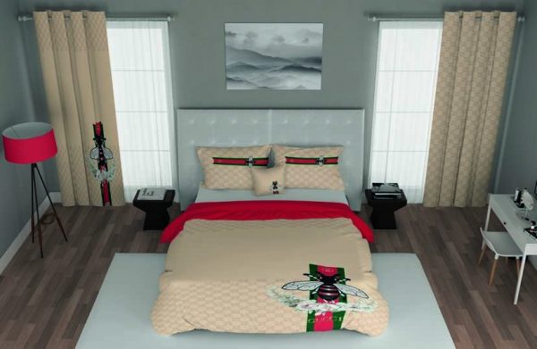 ست پرده و روتختی طرح گوچی Gucci 35