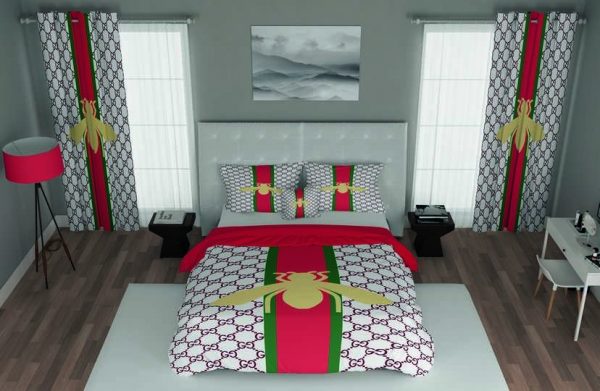 ست پرده و روتختی طرح گوچی Gucci 36