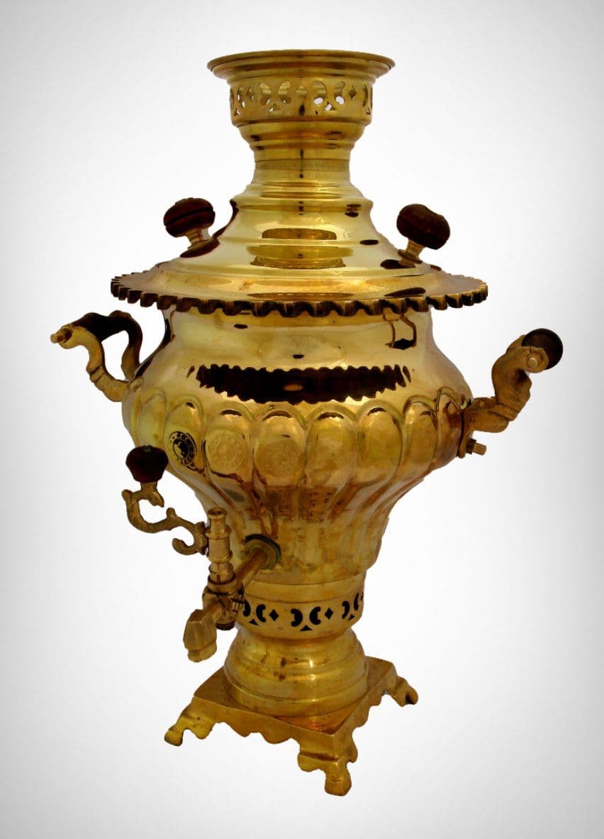 سماور ونوش ۴ لیتری ویکتوریا لبه ریختگی ساده زغالی A105