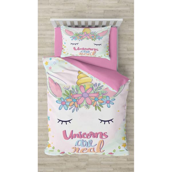 روتختی و ملحفه (یک نفره) طرح اسب تک شاخ کد 1052