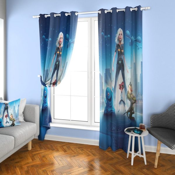 پرده چاپی طرح هیولاها علیه بیگانگان DH1053