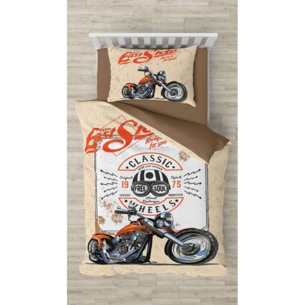 روتختی و ملحفه (یک نفره) طرح موتور کد 1056