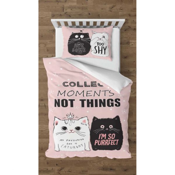 روتختی و ملحفه (یک نفره) طرح گربه کد 1063