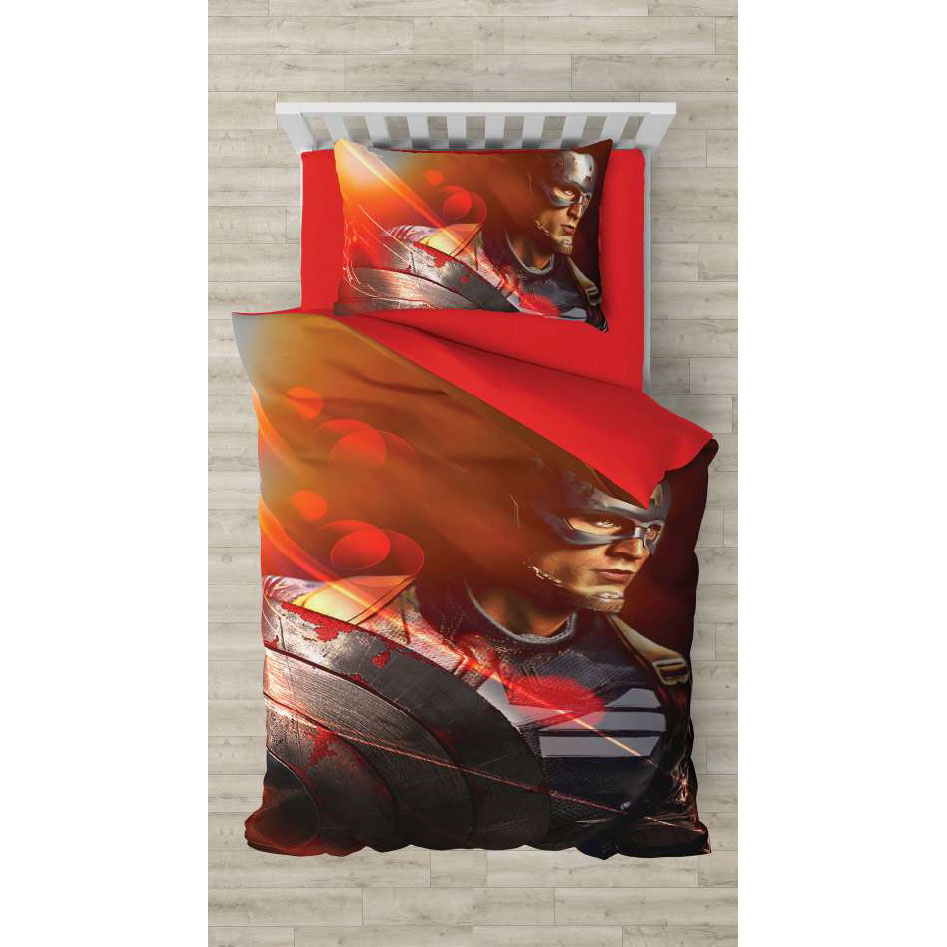 روتختی و ملحفه (یک نفره) طرح کاپیتان امریکا کد ۱۰۶۹
