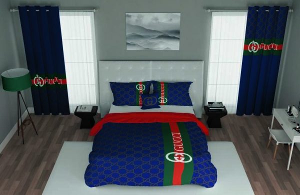 ست پرده و روتختی طرح گوچی Gucci 38