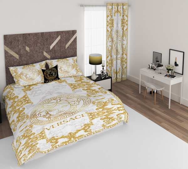 ست پرده و روتختی طرح ورساچه Versace 39