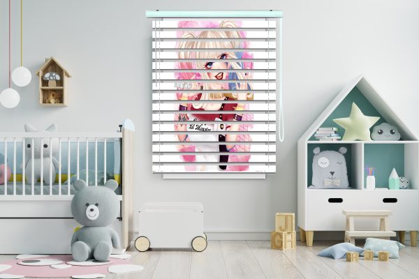 پرده زبرا طرح انیمیشن دختر کد Z1077