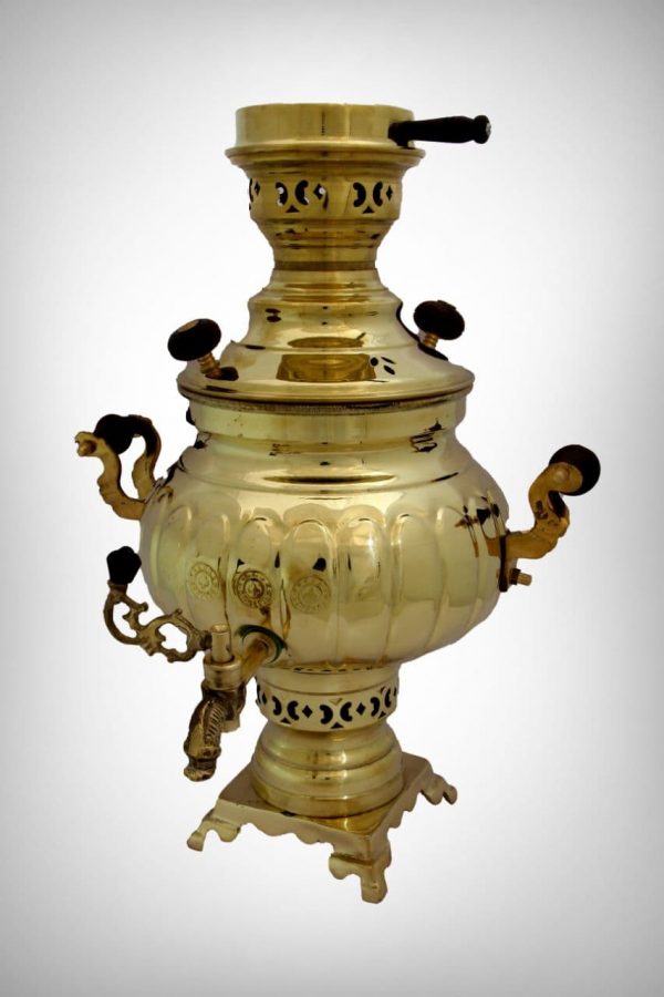 سماور ونوش 4 لیتری نادیا ساده و ترکدار زغالی A108