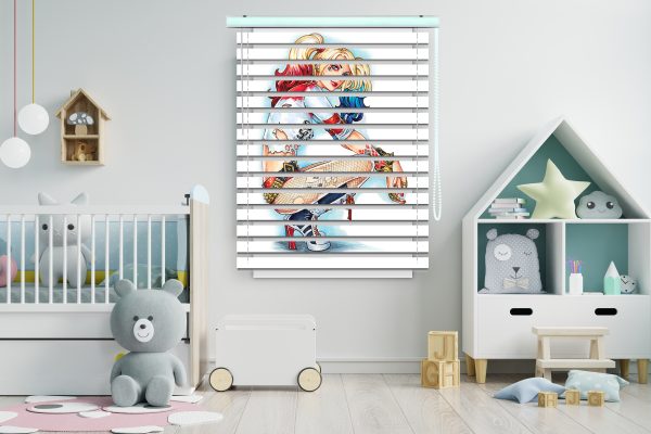 پرده زبرا طرح انیمیشن دختر کد Z1080