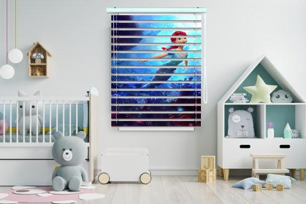 پرده زبرا طرح پری دریایی کد Z1087