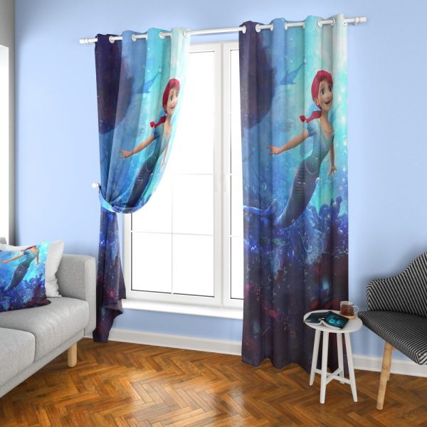 پرده چاپی طرح پری دریایی DH1087