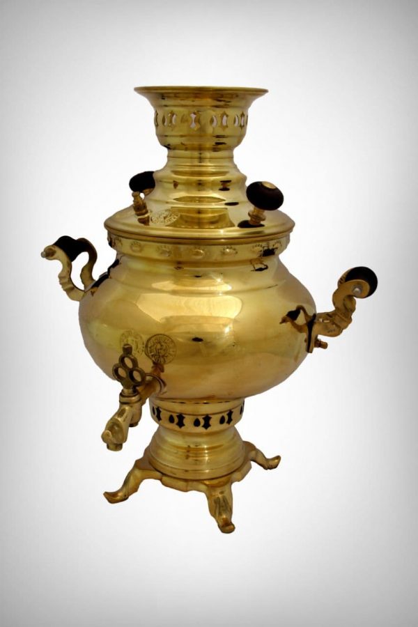 سماور ونوش 4 لیتری نادیا ساده و ترکدار زغالی A109